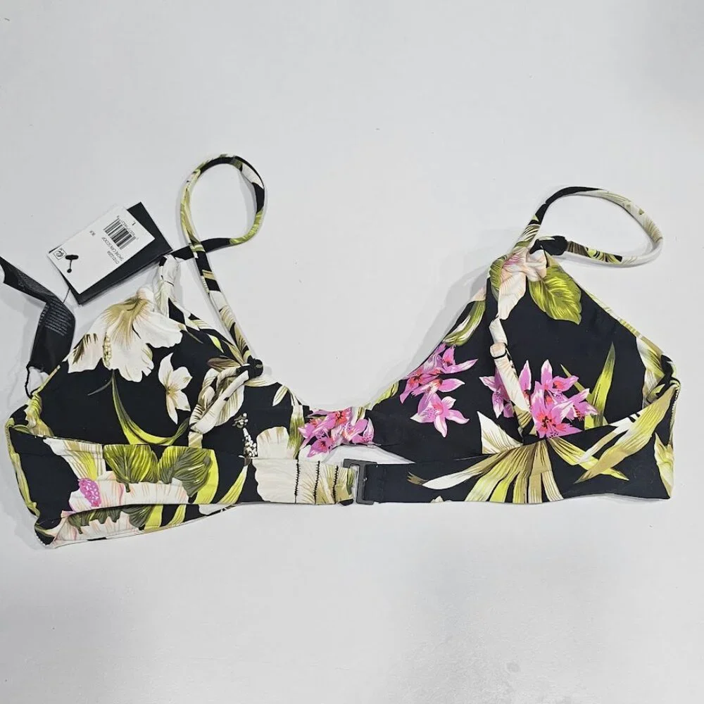 Volcom Shore She Can Scoop-Neck Bikini Top Size Large - Picture 6 of 8